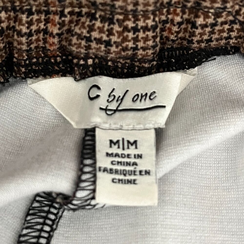 Jogger Style Dress Pants (2 pairs) Black/White Checked & Brown/Beige Tartan (M) - Picture 2 of 15